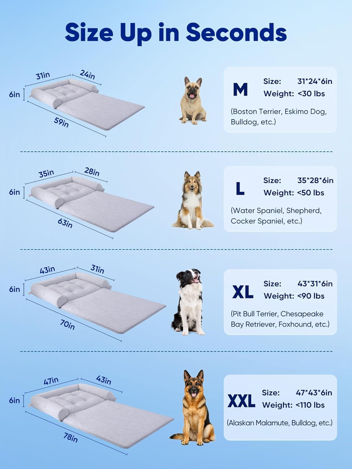 3-in-1 Large Dog Cooling Bed – Arc Chill