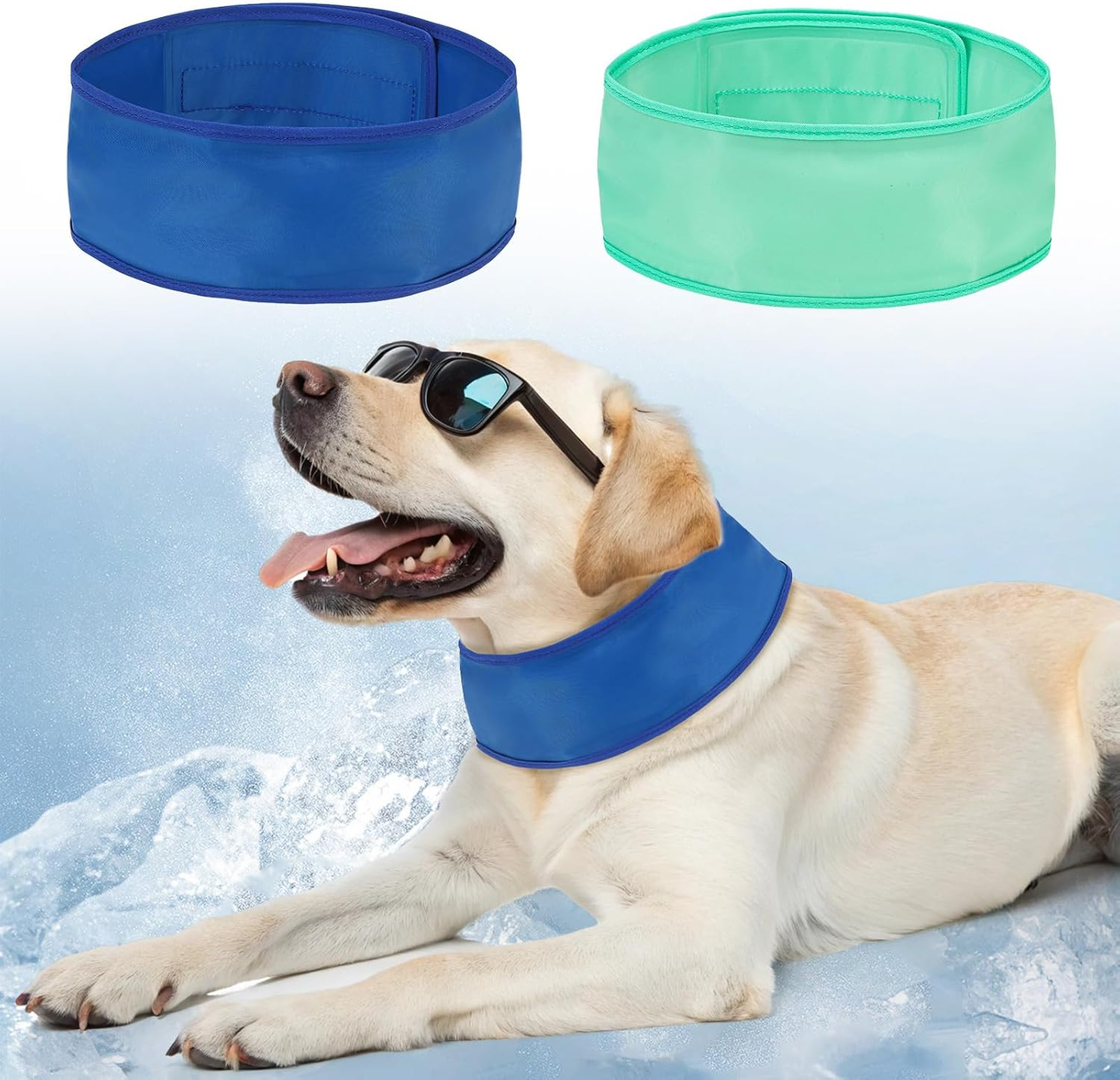 2-Pack Dog Cooling Bandanas – Instant Cooling Ice Neck Wraps
