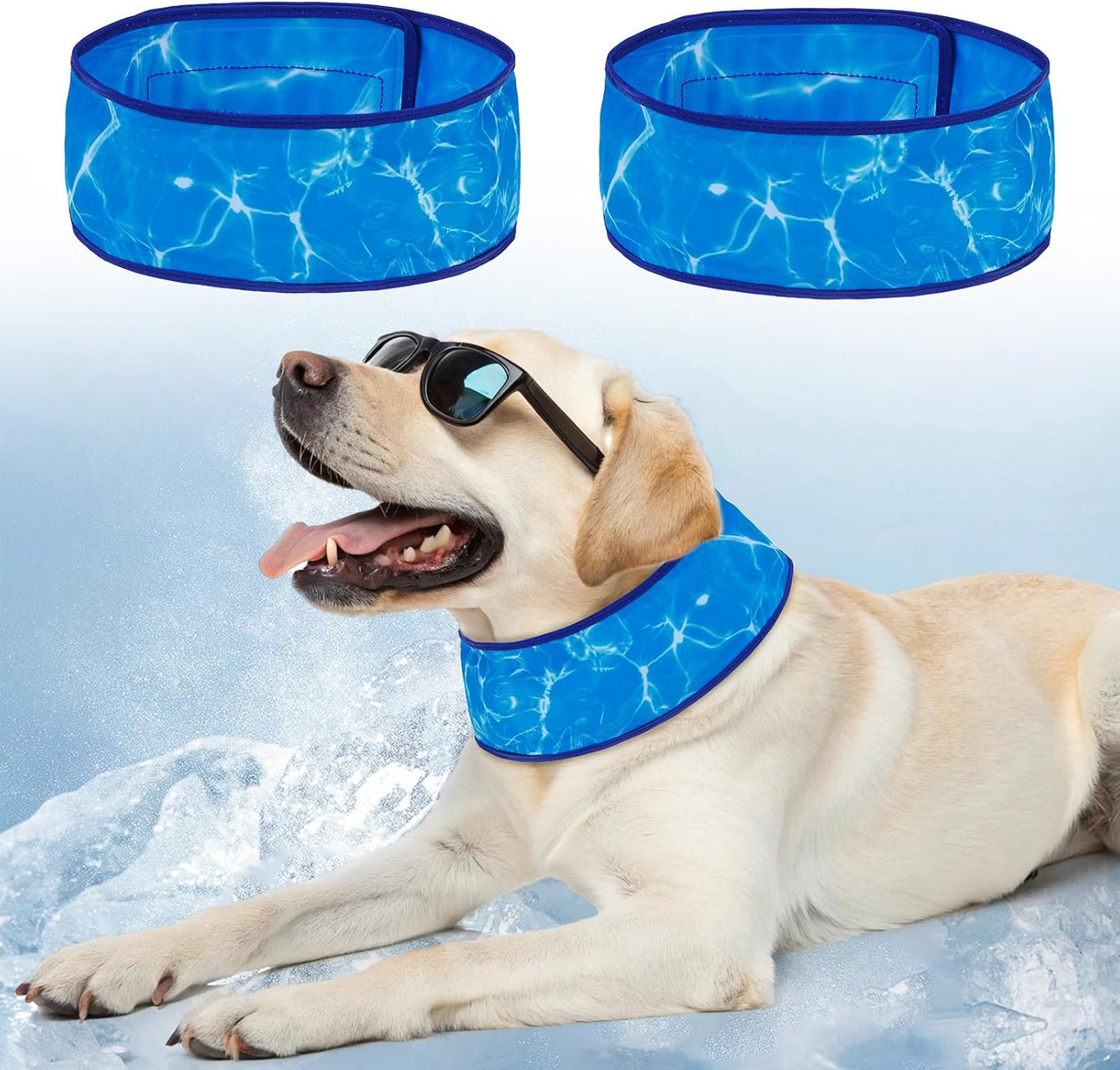 2-Pack Dog Cooling Bandanas – Instant Cooling Ice Neck Wraps