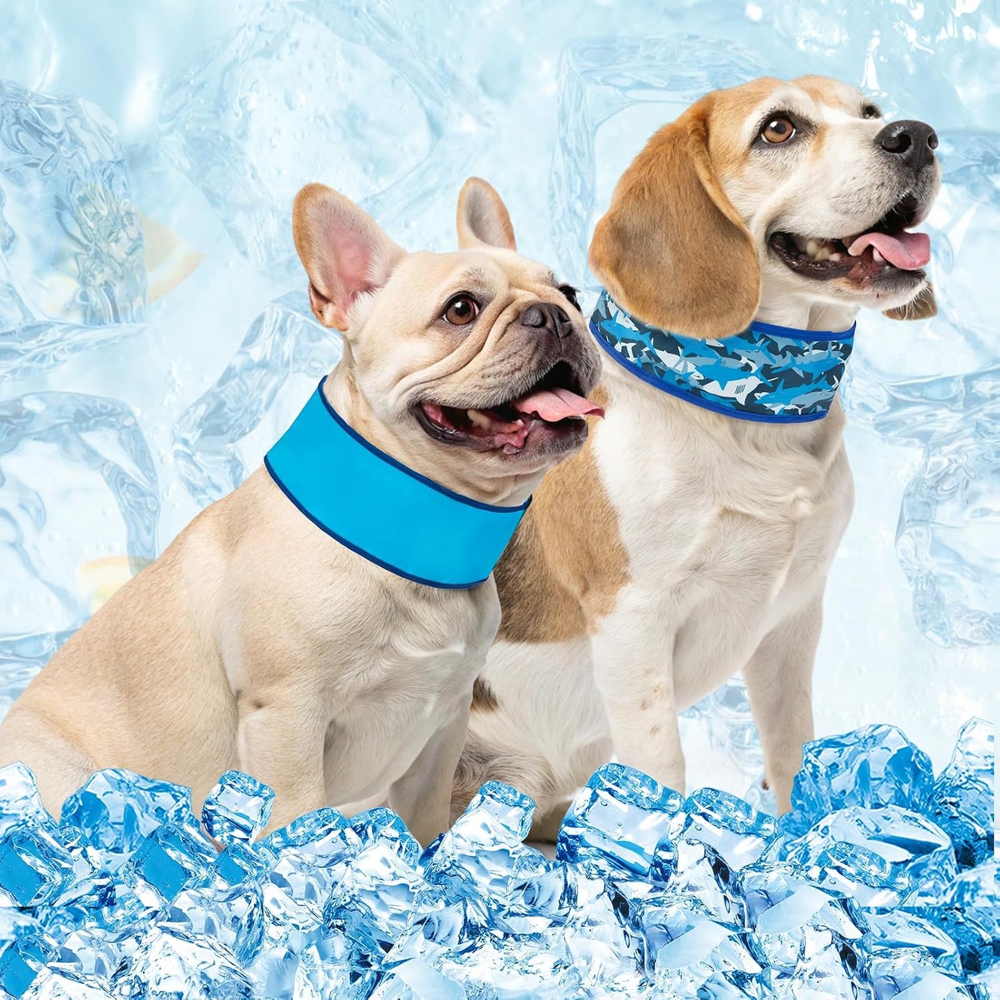 2-Pack Dog Cooling Bandanas – Instant Cooling Ice Neck Wraps