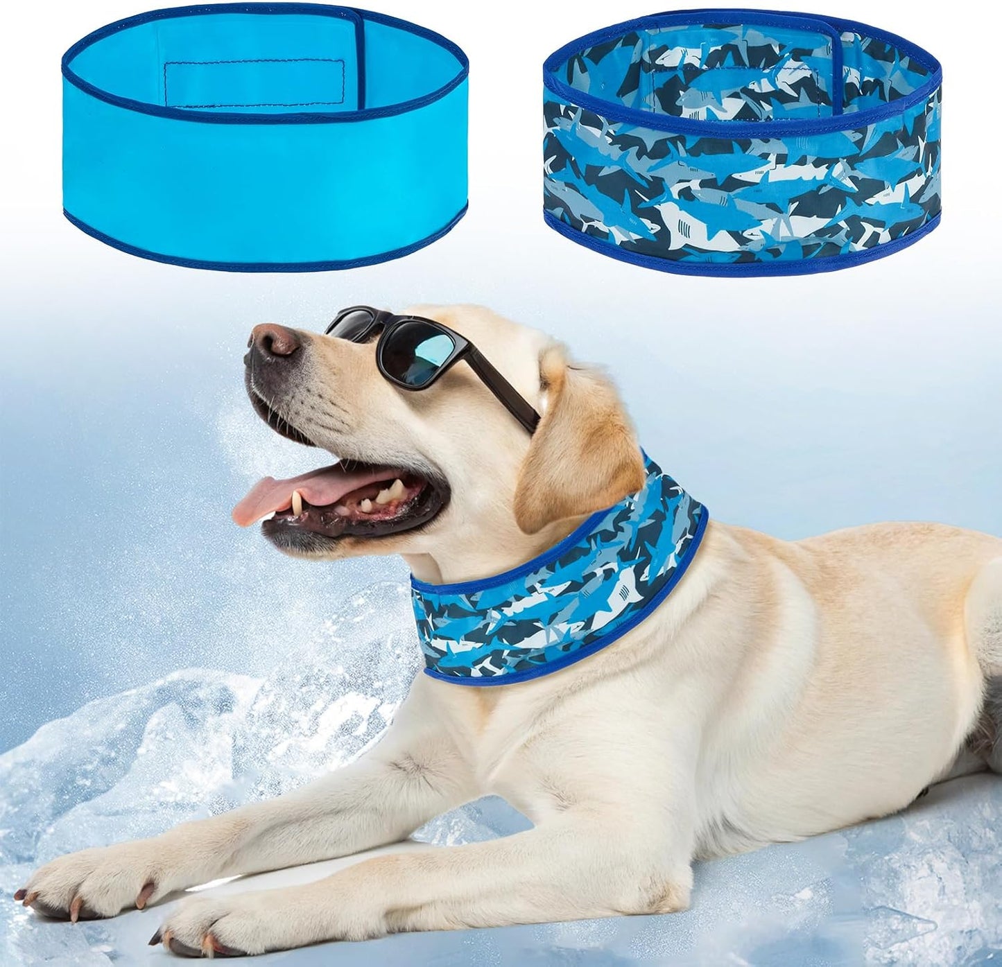 2-Pack Dog Cooling Bandanas – Instant Cooling Ice Neck Wraps