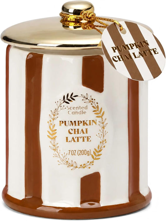 Pumpkin Latte Spice Scented Candle – 7 oz Soy Wax Fall Candle