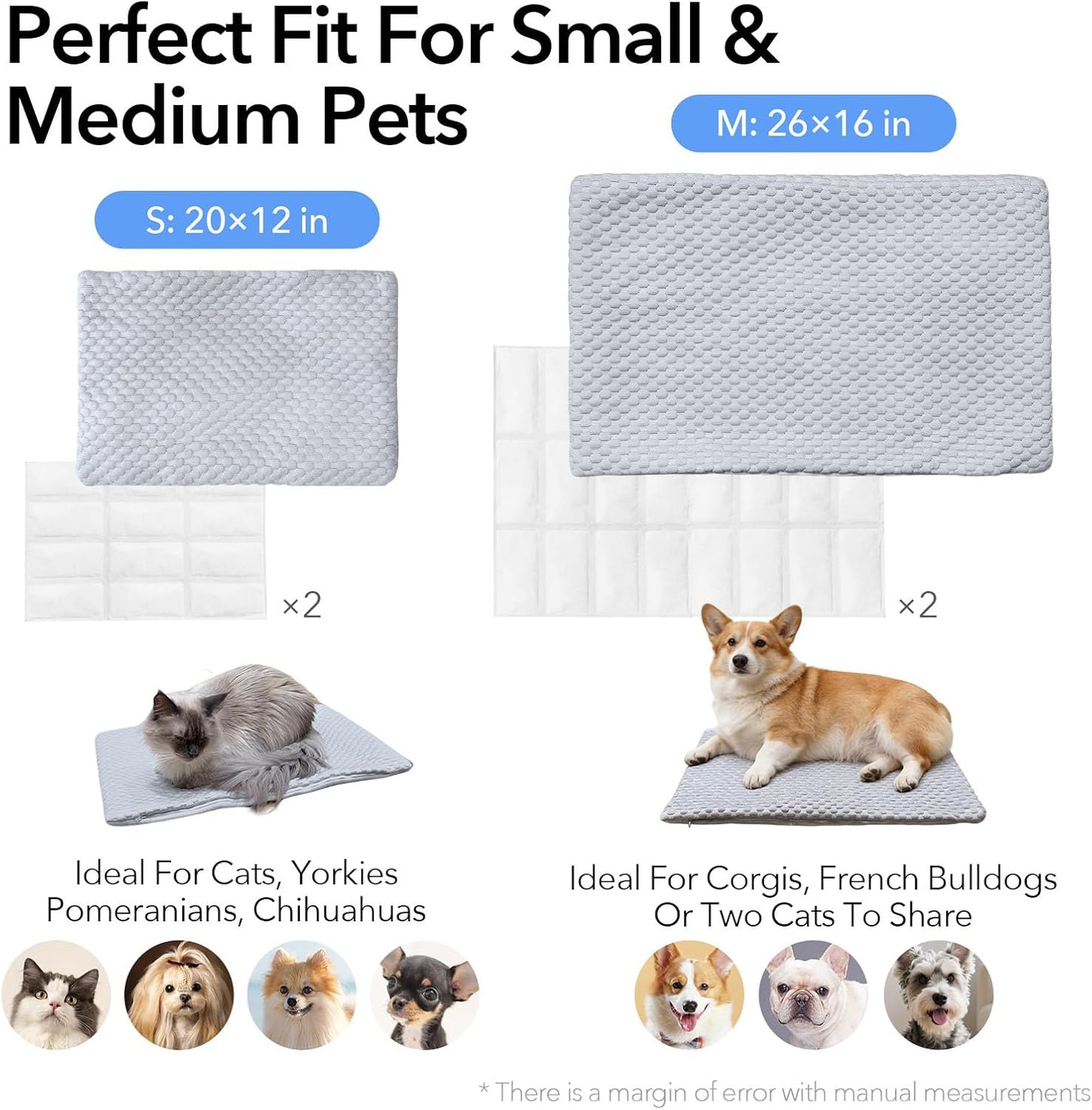 2-in-1 Self-Cooling Pet Mat for Cats & Small Dogs – Waterproof Cooling Pad