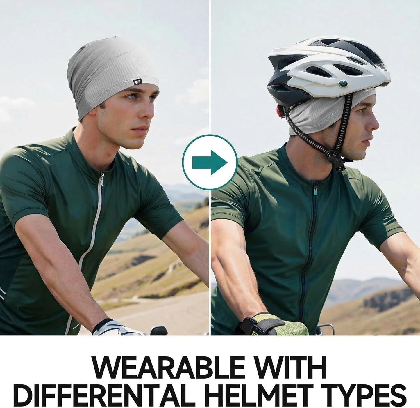 3-Pack Cooling Skull Caps for Men and Women
