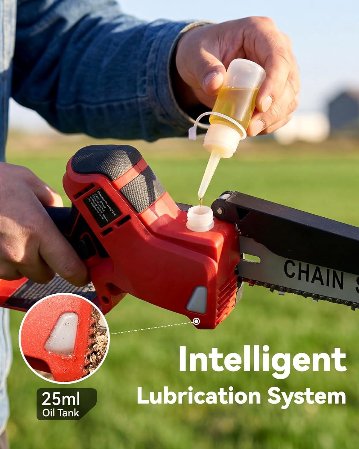 2-in-1 Cordless Pole Saw & Mini Chainsaw – 8-Inch Brushless Electric Chainsaw with Telescopic Pole