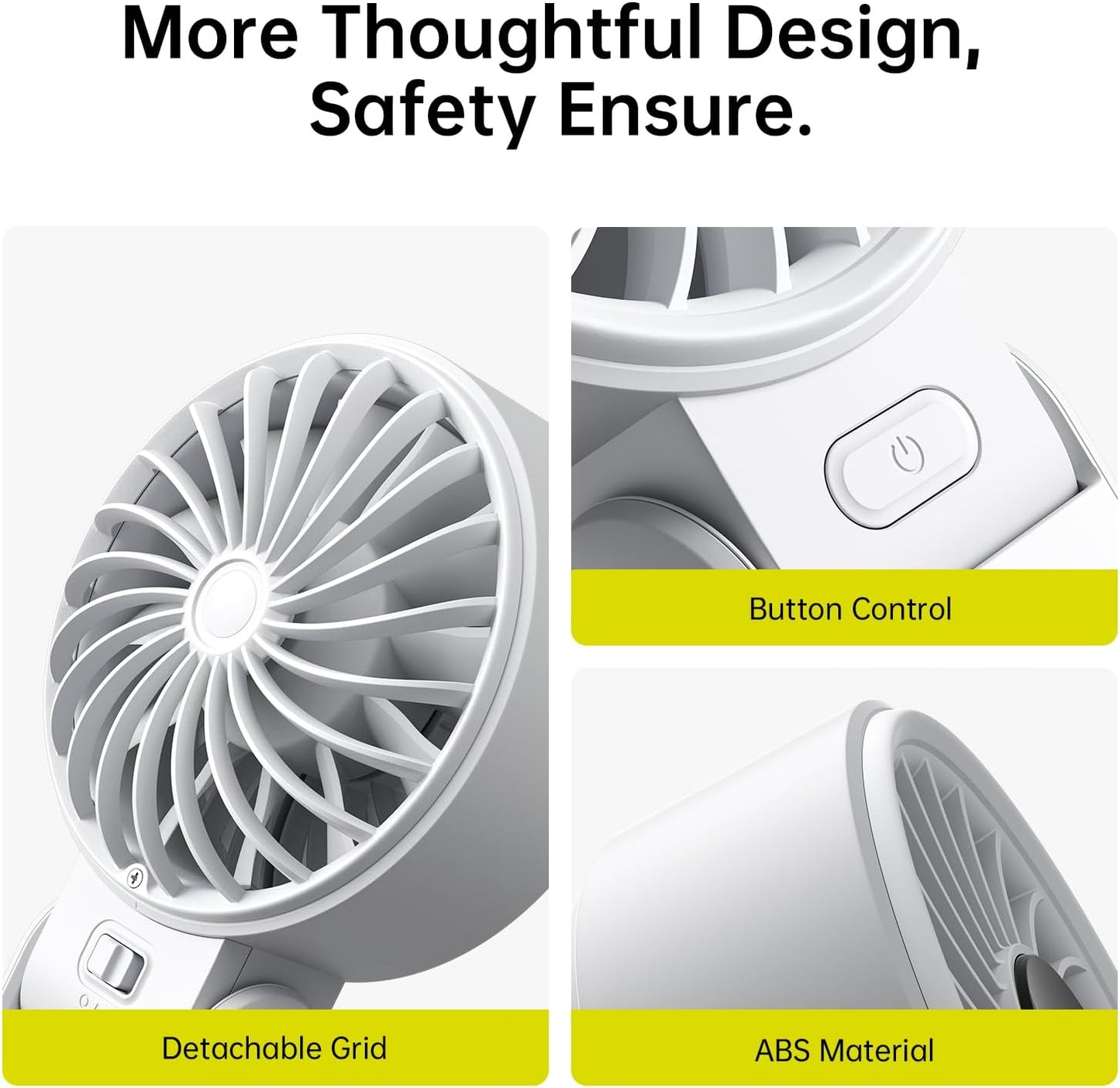 3-in-1 Portable Handheld Fan – 3600mAh Rechargeable Personal Fan with LED Display, 5 Speeds, Up to 13 Hours Runtime