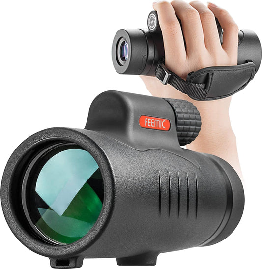 High Power 8x42 Monocular Telescope – Compact Waterproof, Fog proof & Shockproof Monocular Scope with Hand Strap for Bird Watching, Hunting, Camping, Hiking & Travel