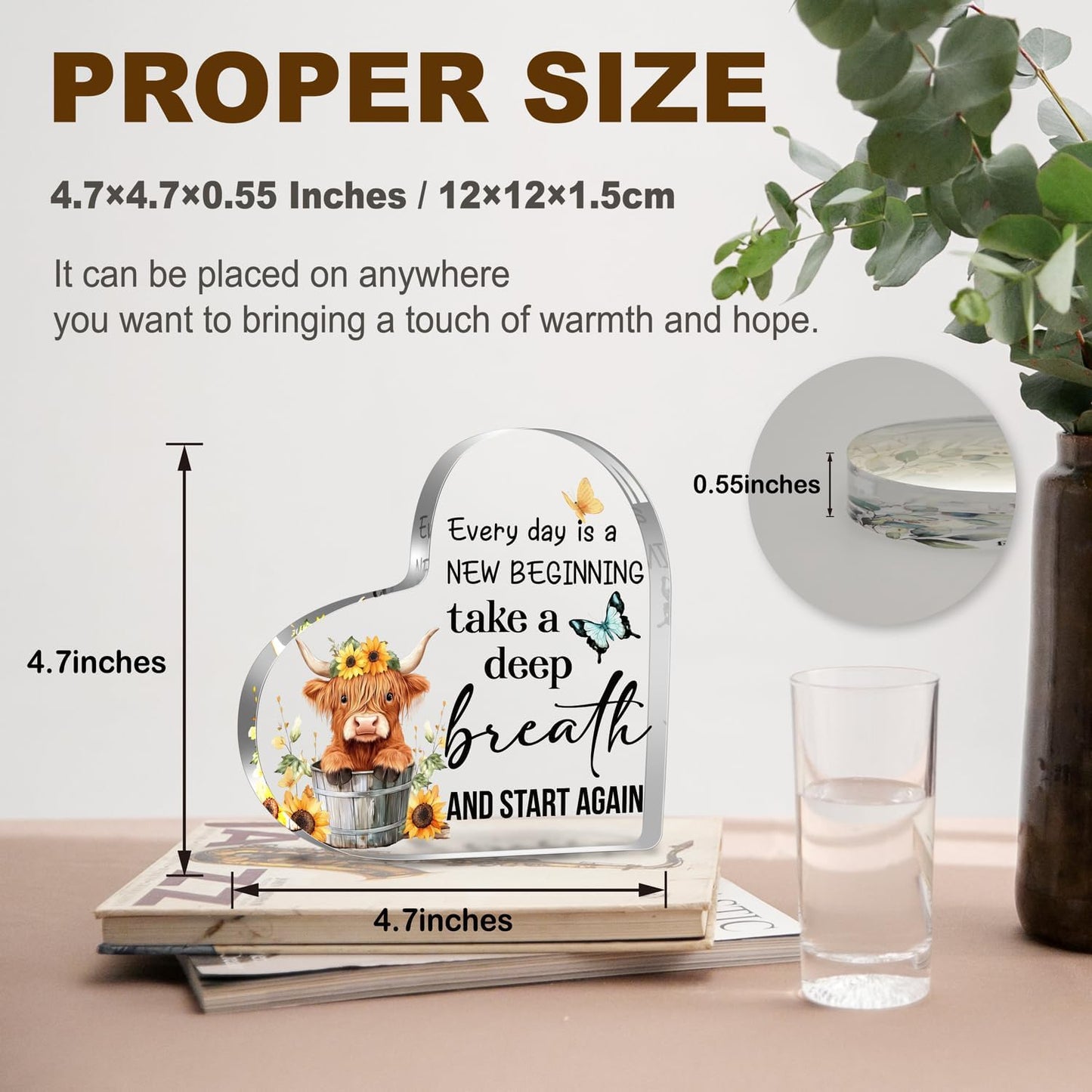 Meaningful Highland Cow Gifts for Women – Thoughtful Present for Friends, Daughter, Sister