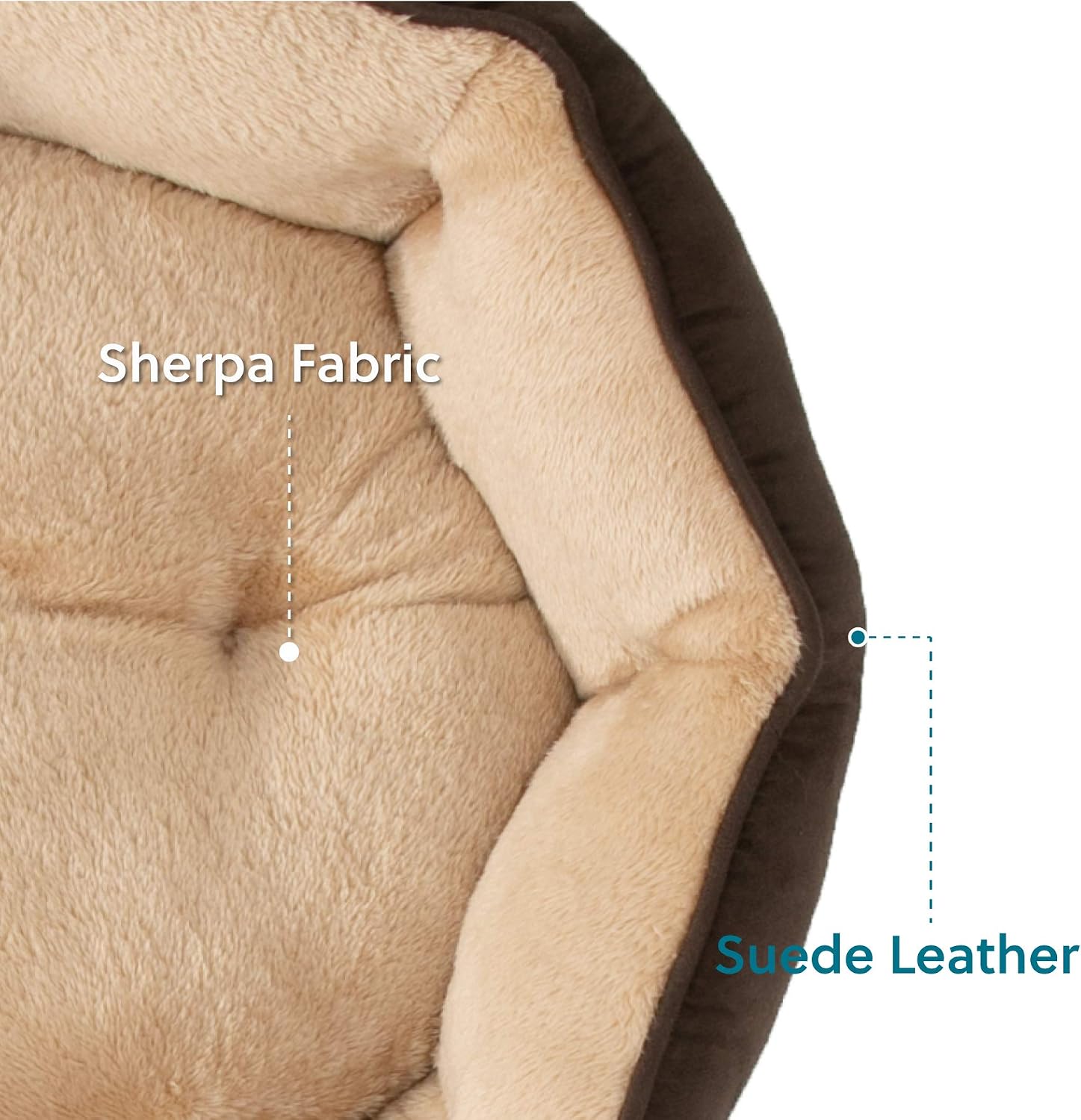 Small Round Plush Pet Bed –  Washable Dog and Cat Bed with a Soft Cushion