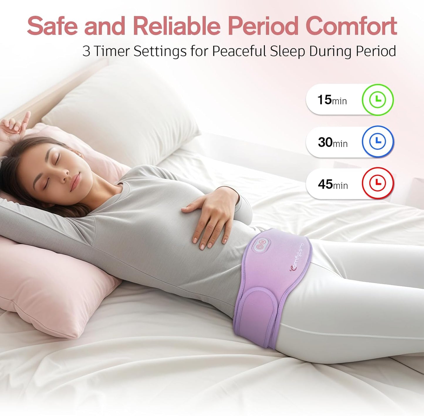 Cordless Wearable Heating Pad for Belly & Back – Dual-Zone Rechargeable Heating Belt