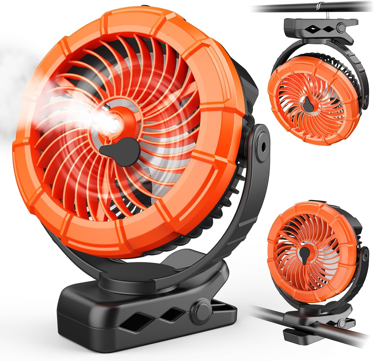 Misting Magnetic Fan – Rechargeable Portable Clip-On Fan with Cooling Mist