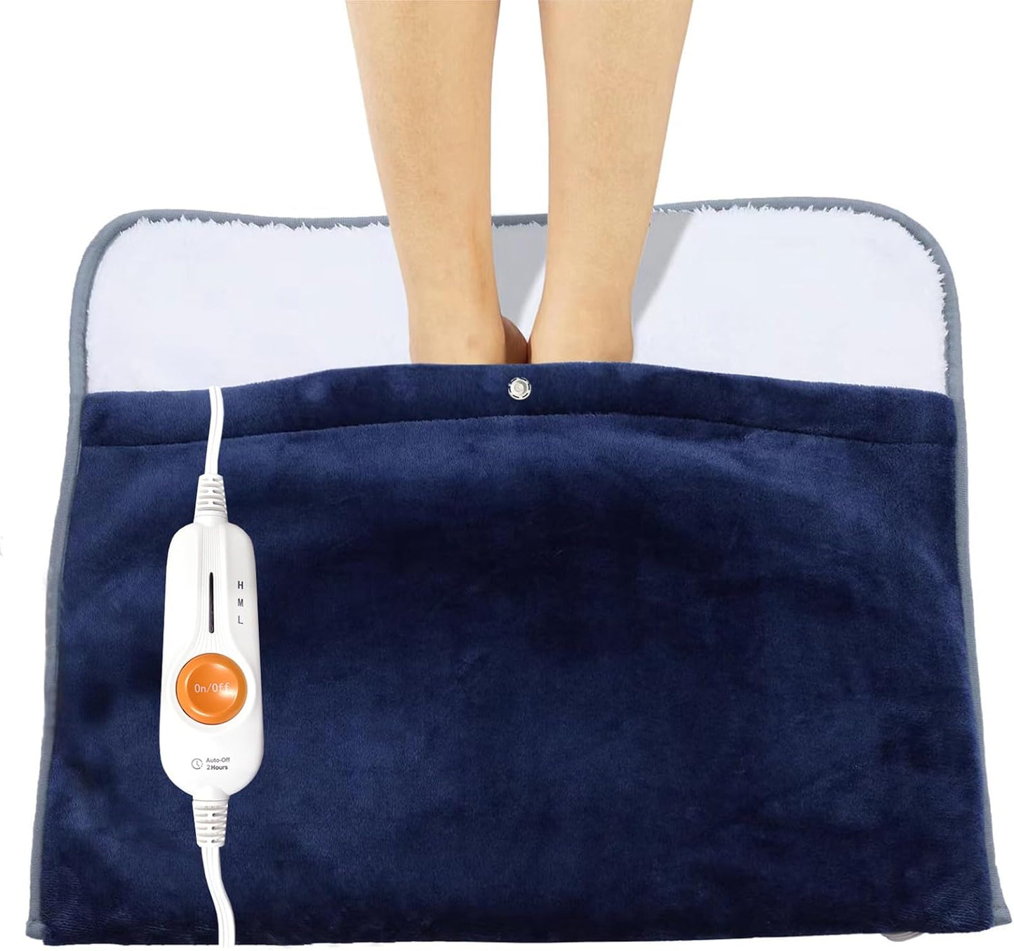 Electric Heated Foot Warmer – 22 x 20 Inch Soft Sherpa Foot Heating Pad