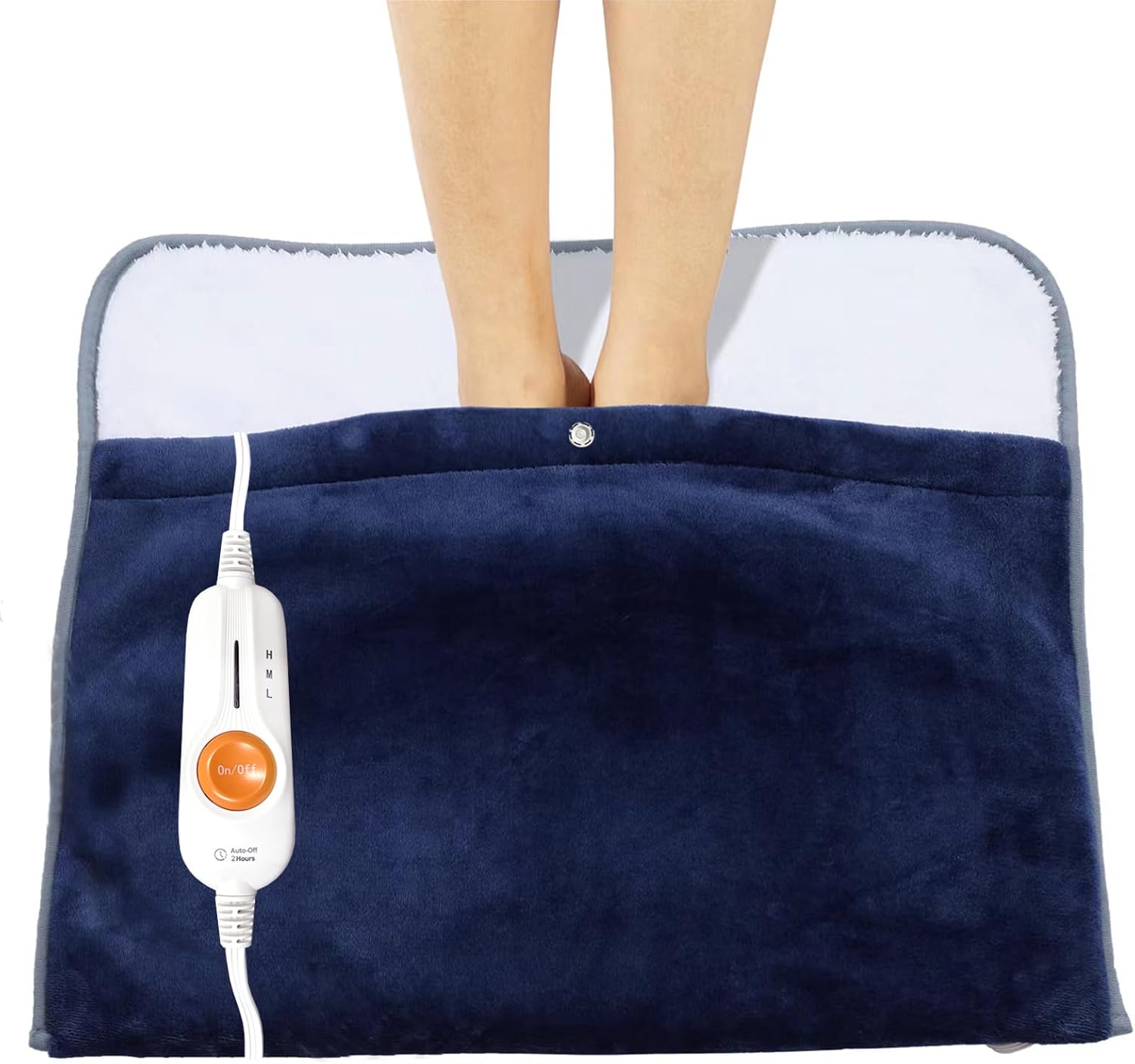 Electric Heated Foot Warmer – 22 x 20 Inch Soft Sherpa Foot Heating Pad