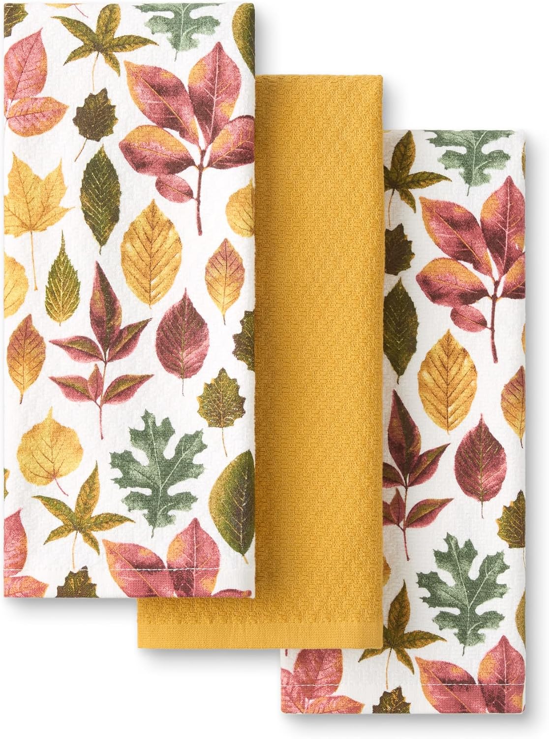 Autumn Harvest Pumpkin Kitchen Towels Set of 3 – 100% Cotton