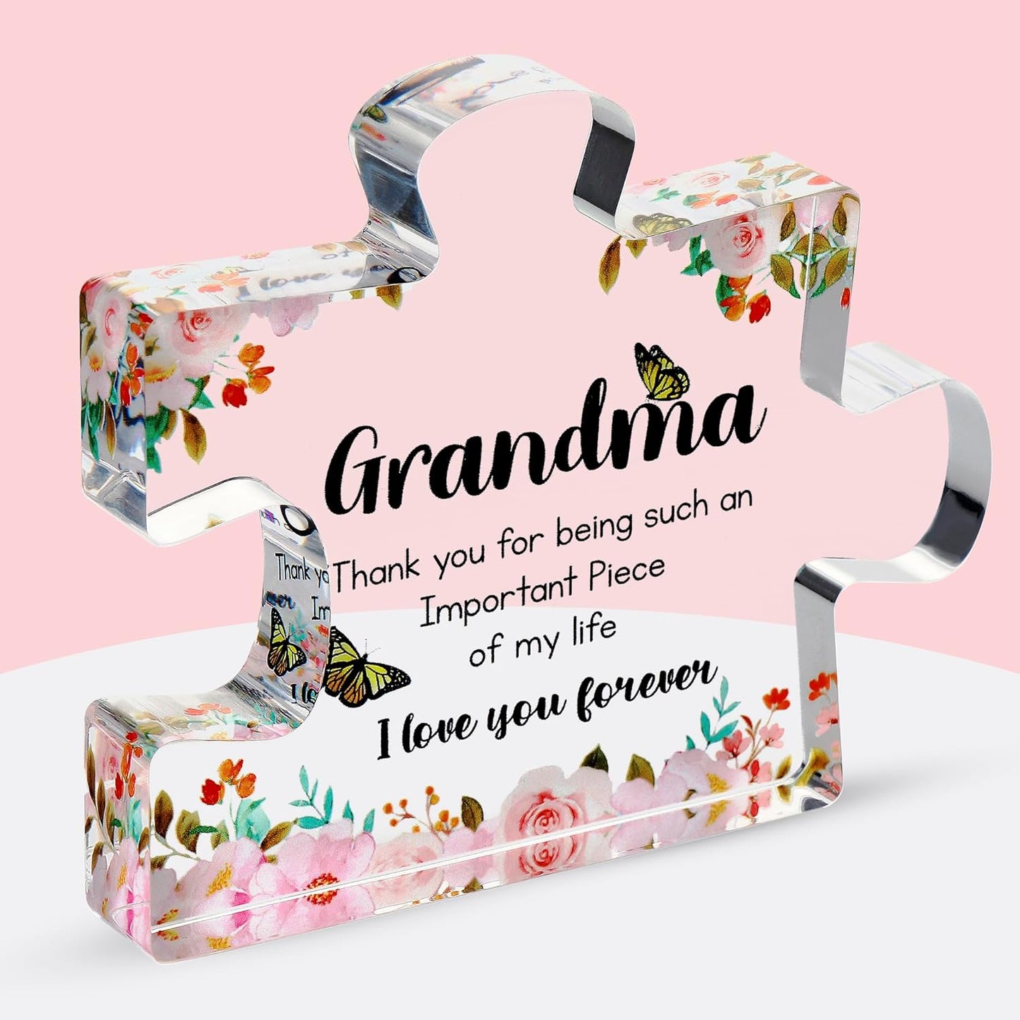 Acrylic Puzzle Paperweight Gift for Family – “I Love You” Appreciation Block, Romantic Gift for Husband, Wife, Boyfriend or Girlfriend – Birthday, Anniversary, Valentine’s Day