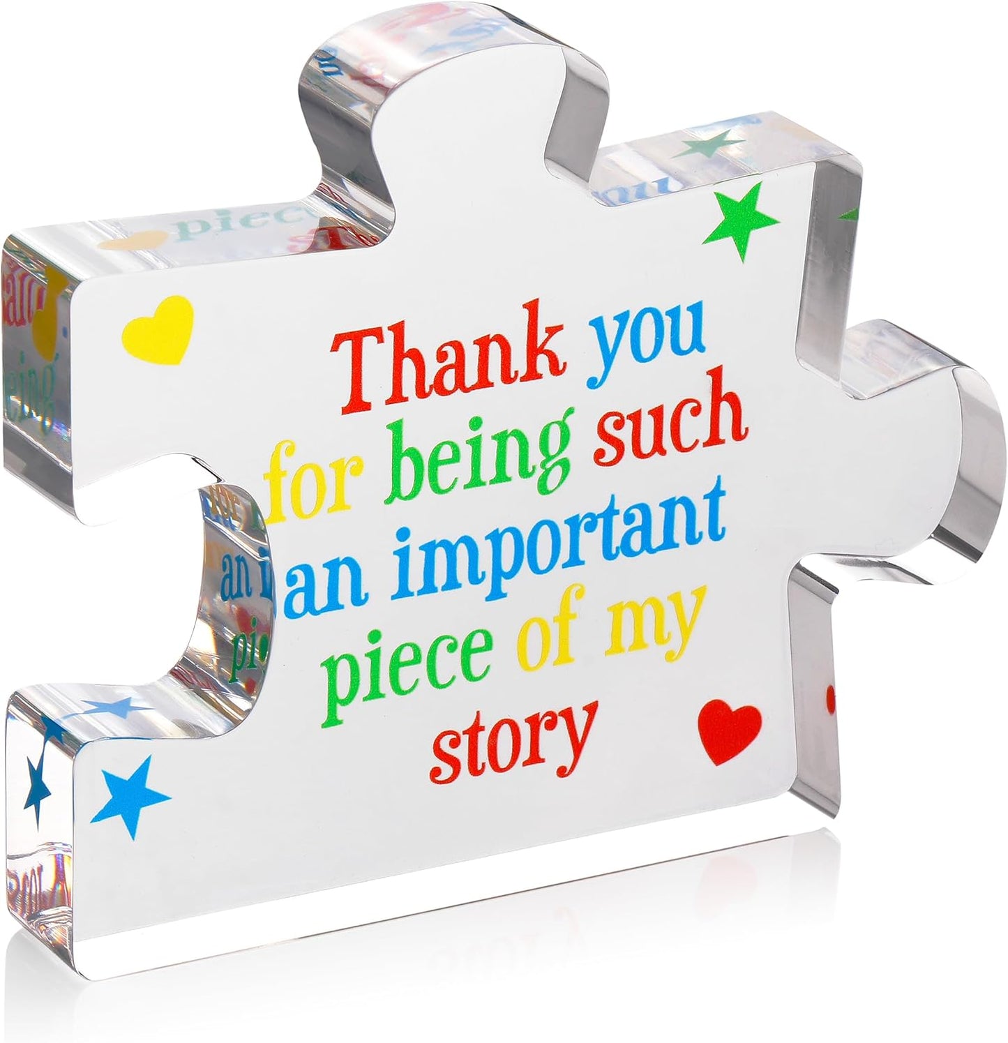 Acrylic Puzzle Paperweight Gift for Family – “I Love You” Appreciation Block, Romantic Gift for Husband, Wife, Boyfriend or Girlfriend – Birthday, Anniversary, Valentine’s Day