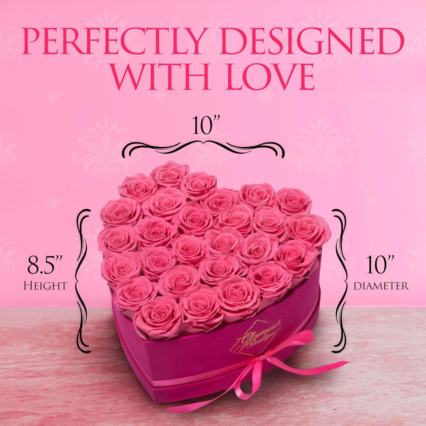 Forever Preserved Rose Heart Box – 27 Eternal Roses