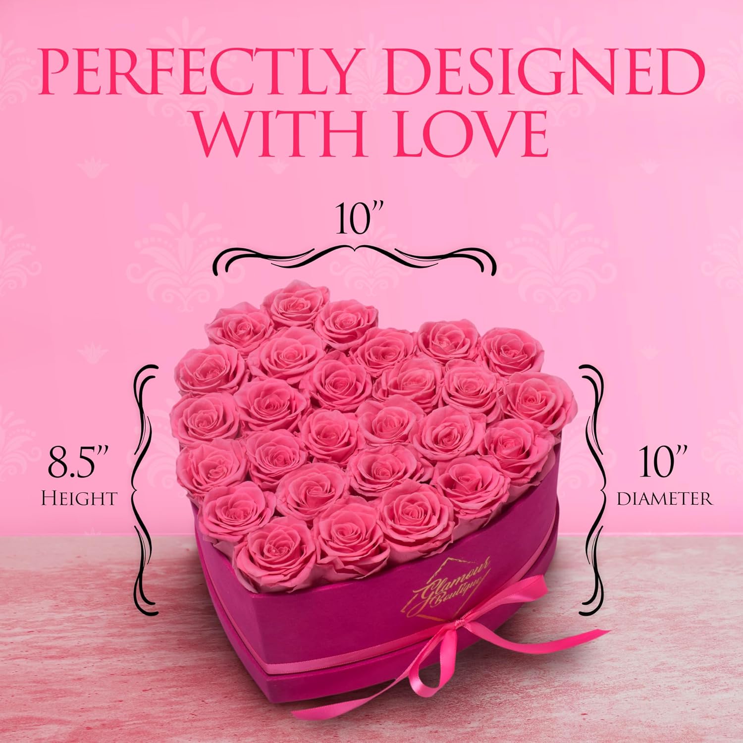 Forever Preserved Rose Heart Box – 27 Eternal Roses