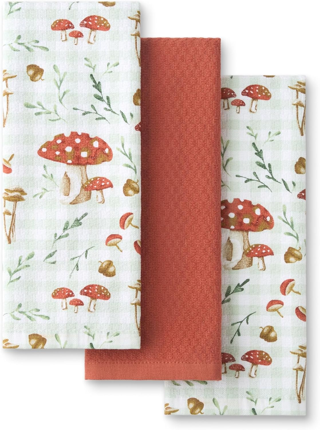 Autumn Harvest Pumpkin Kitchen Towels Set of 3 – 100% Cotton