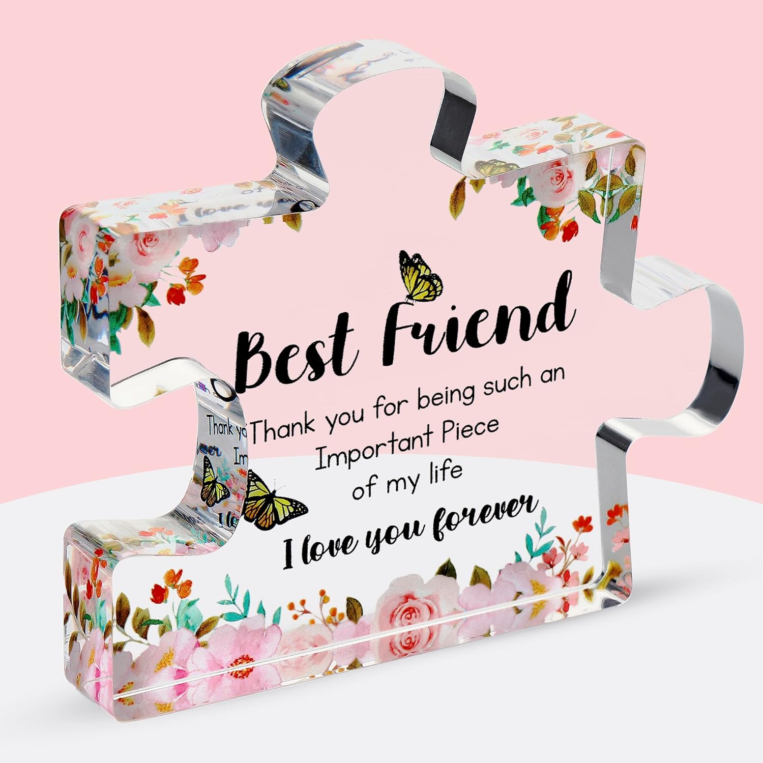 Acrylic Puzzle Paperweight Gift for Family – “I Love You” Appreciation Block, Romantic Gift for Husband, Wife, Boyfriend or Girlfriend – Birthday, Anniversary, Valentine’s Day