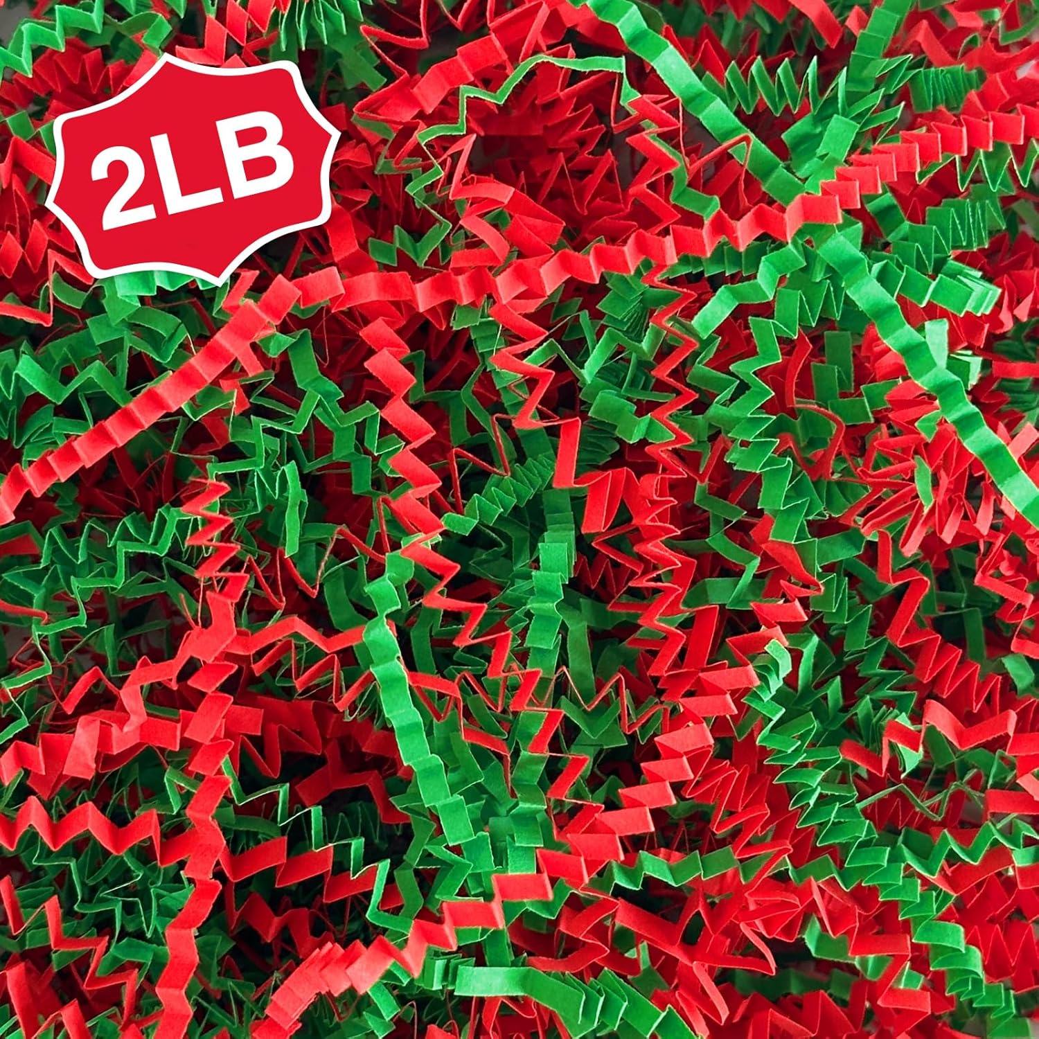 2LB Decorative Crinkle Paper Shred Filler – Gift Box, Bag & Basket Stuffing for Holidays & Special Occasions