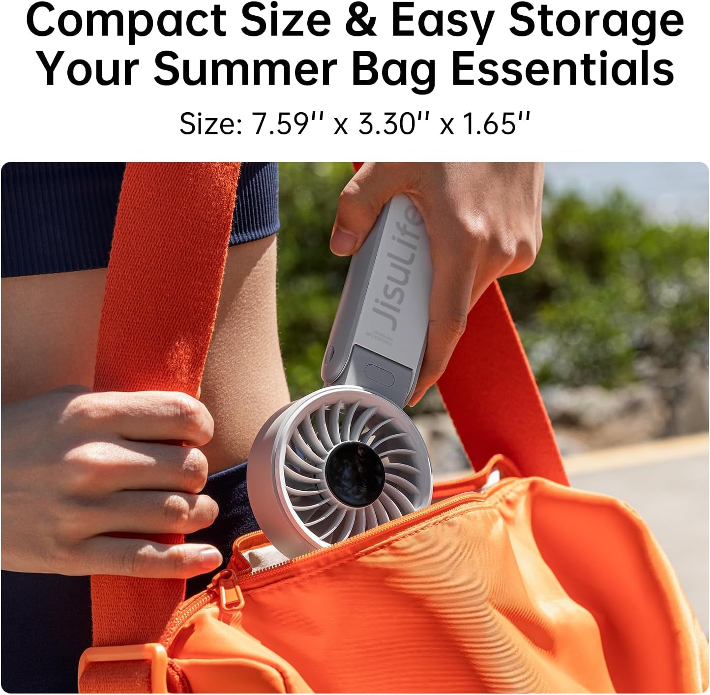 3-in-1 Portable Handheld Fan – 3600mAh Rechargeable Personal Fan with LED Display, 5 Speeds, Up to 13 Hours Runtime