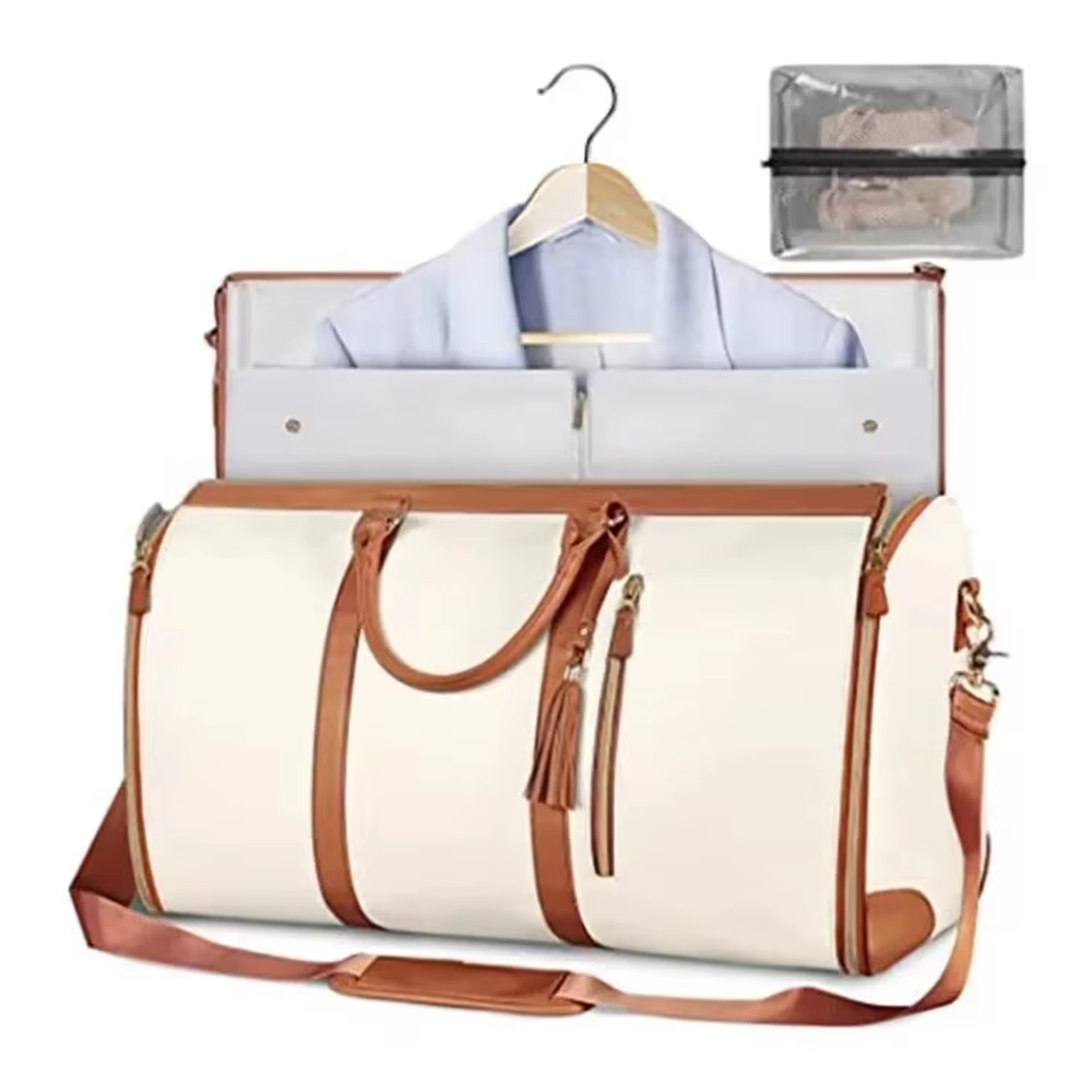 All-in-One Women’s Travel Duffle – Foldable Fitness, Weekend & Carry-On Organizer Bag