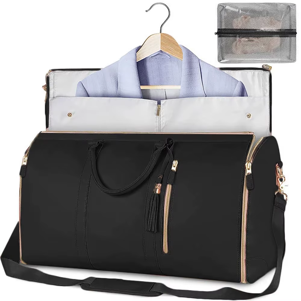 All-in-One Women’s Travel Duffle – Foldable Fitness, Weekend & Carry-On Organizer Bag