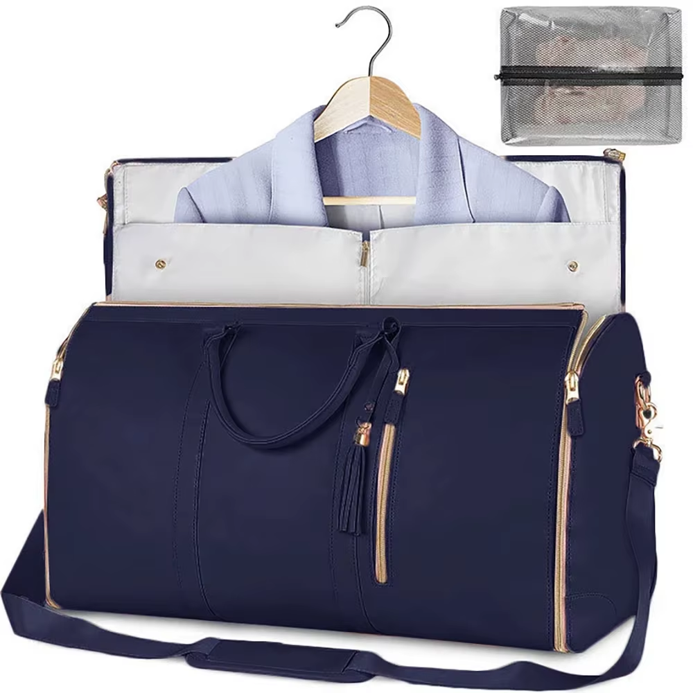 All-in-One Women’s Travel Duffle – Foldable Fitness, Weekend & Carry-On Organizer Bag
