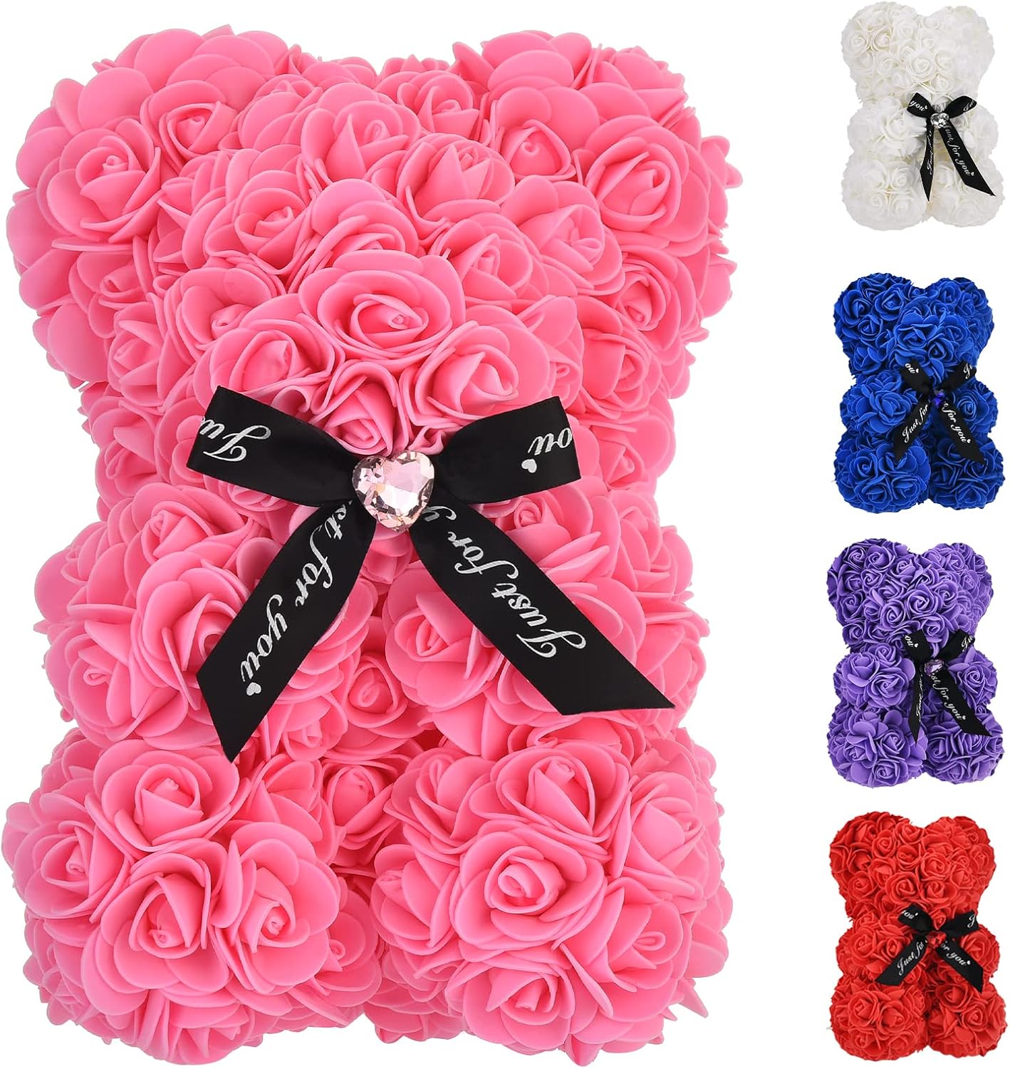 Artificial Rose Bear – Handmade Rose Flower Teddy Bear Gift