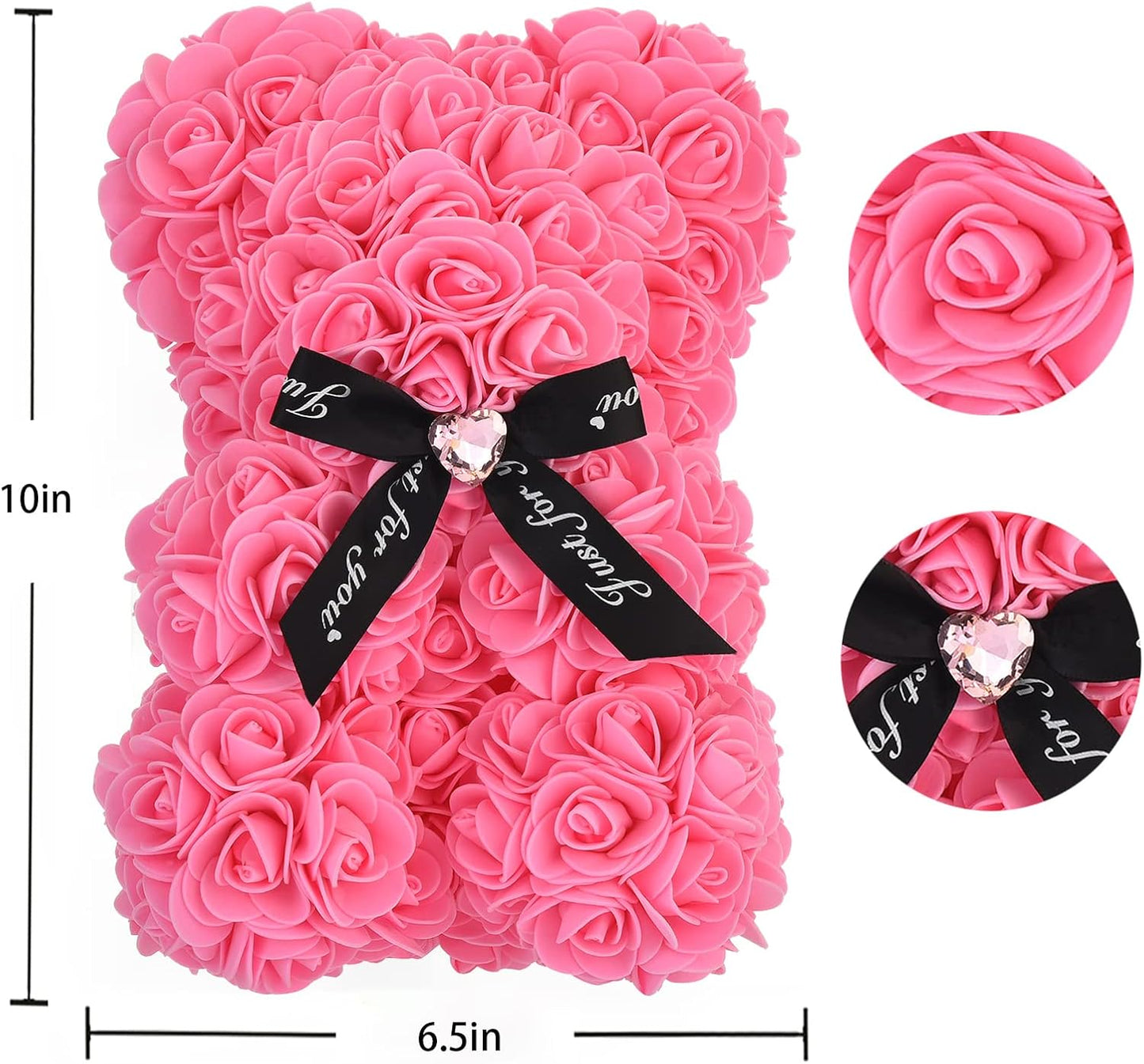Artificial Rose Bear – Handmade Rose Flower Teddy Bear Gift