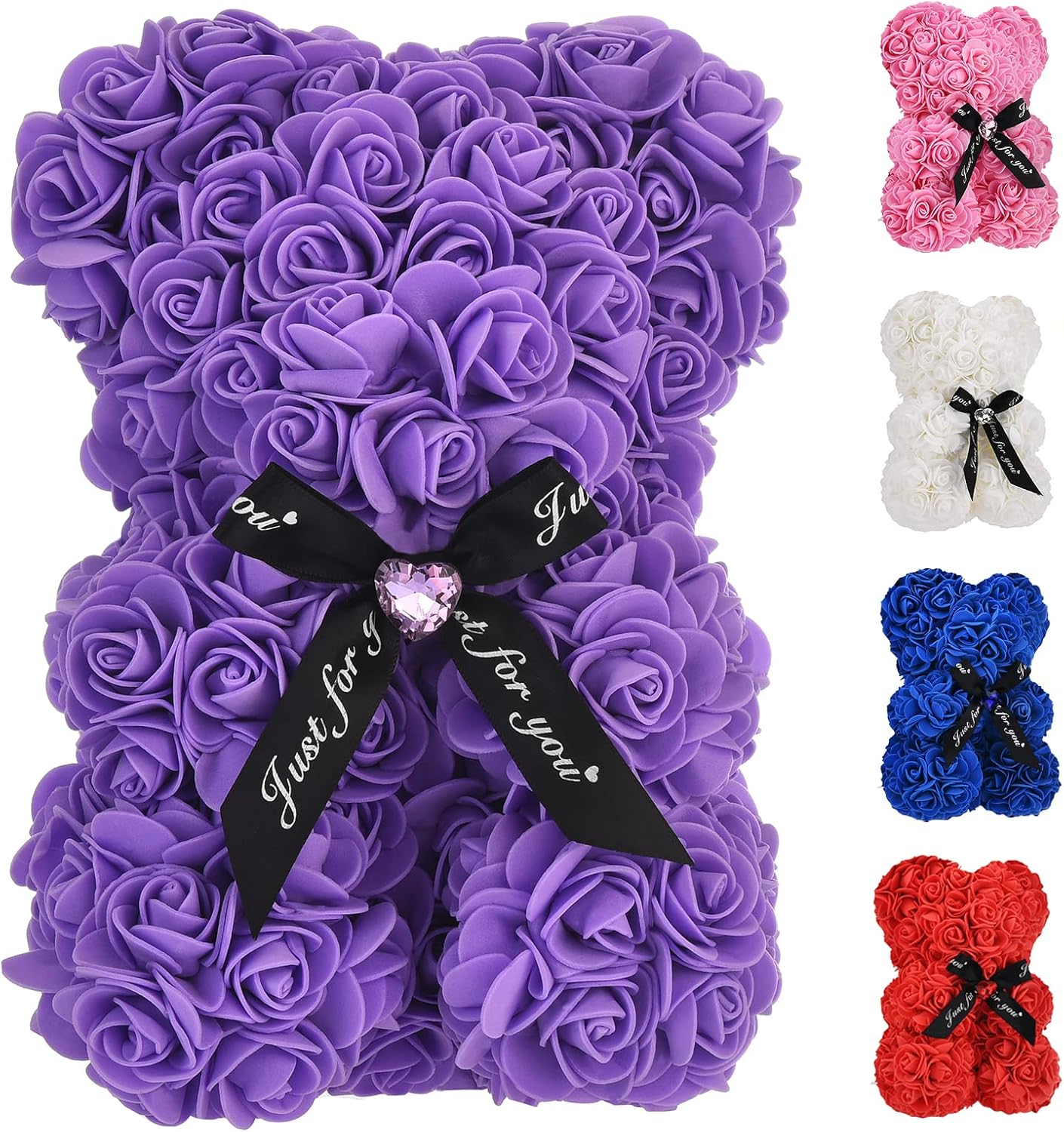 Artificial Rose Bear – Handmade Rose Flower Teddy Bear Gift