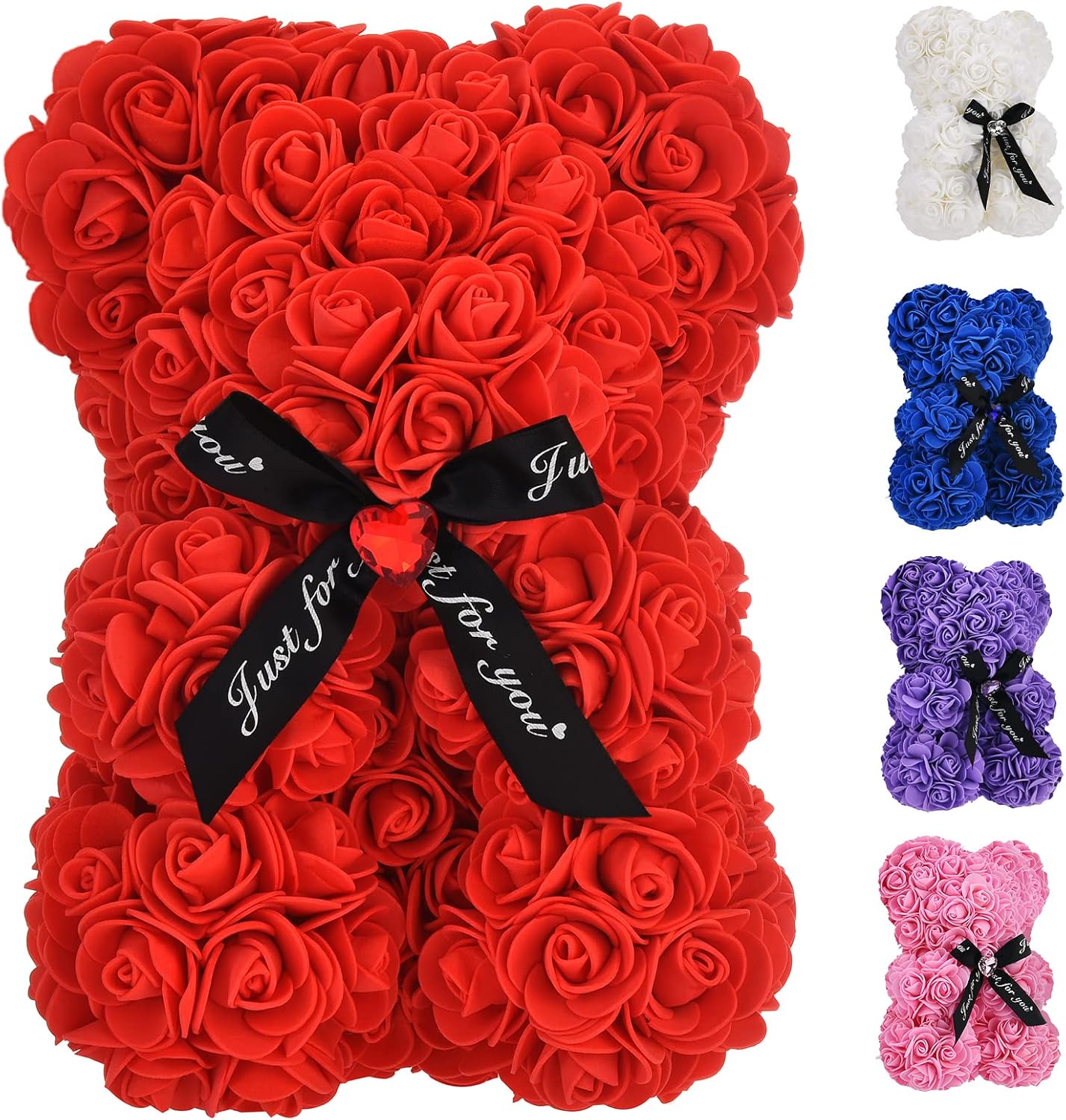 Artificial Rose Bear – Handmade Rose Flower Teddy Bear Gift