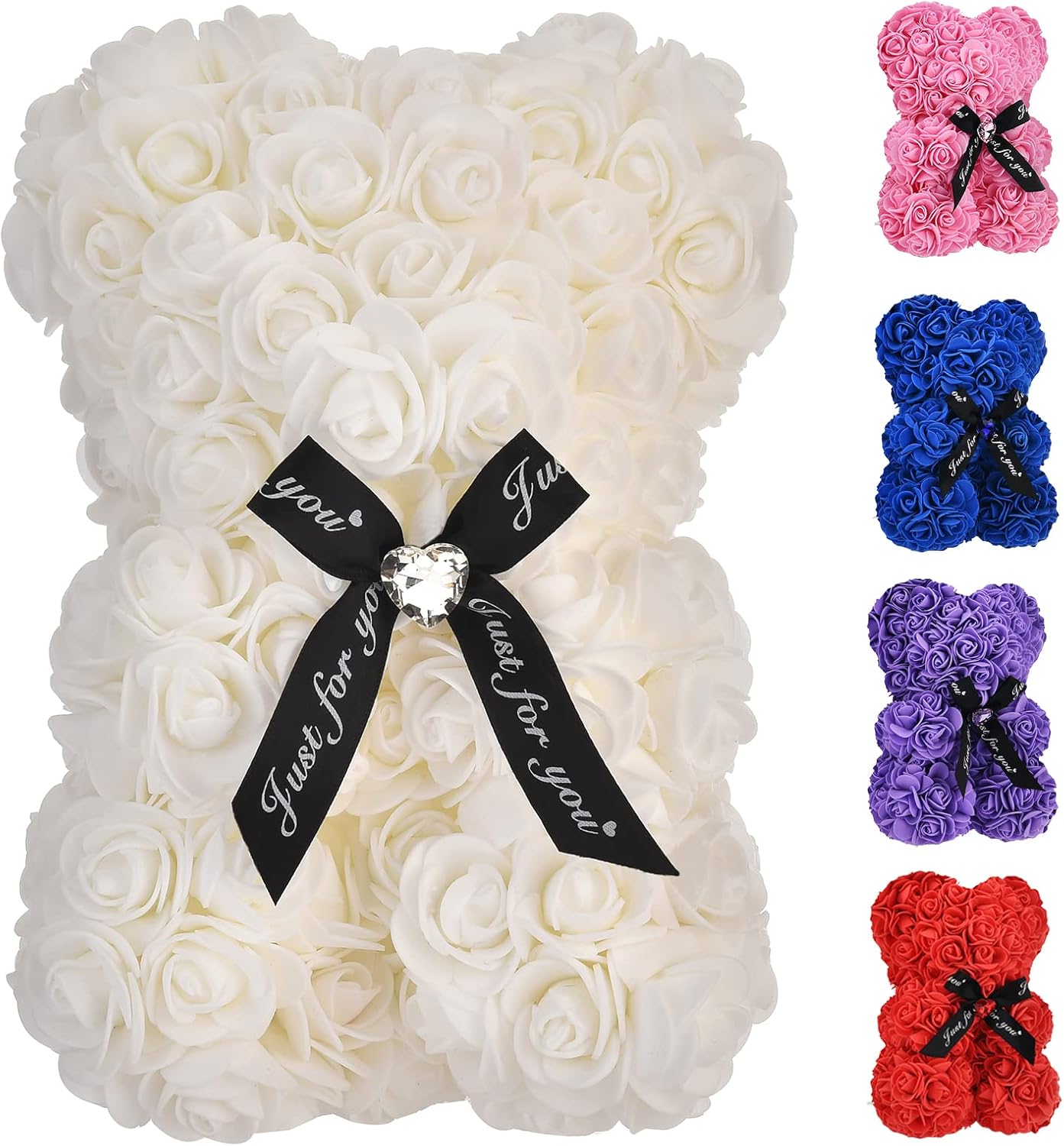 Artificial Rose Bear – Handmade Rose Flower Teddy Bear Gift