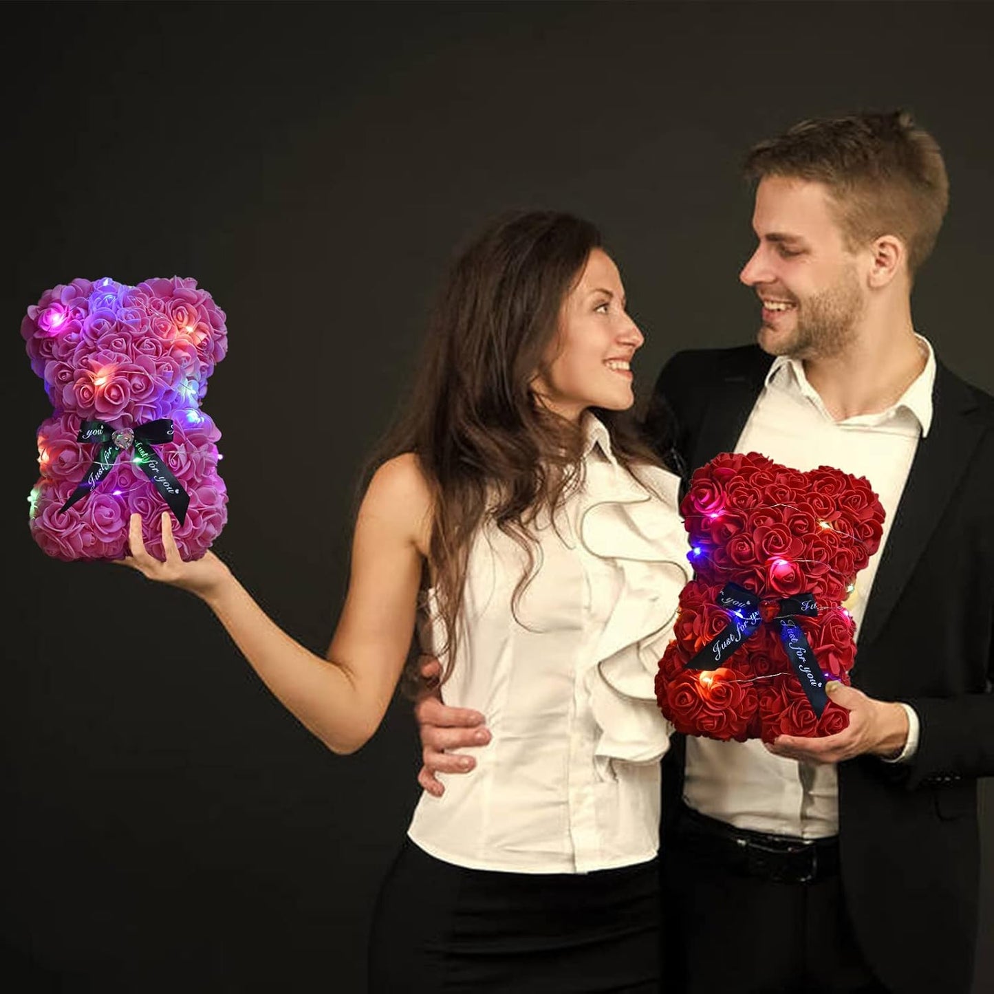 Artificial Rose Bear – Handmade Rose Flower Teddy Bear Gift