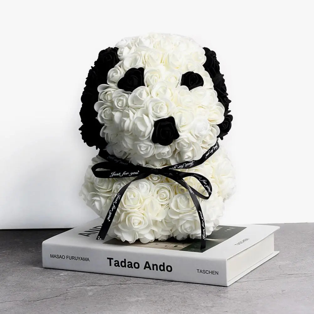 Cute 25Cm Teddy Rose Dog - Artificial Flower Decoration for Home, Valentine's Day & Mother's Day Gifts