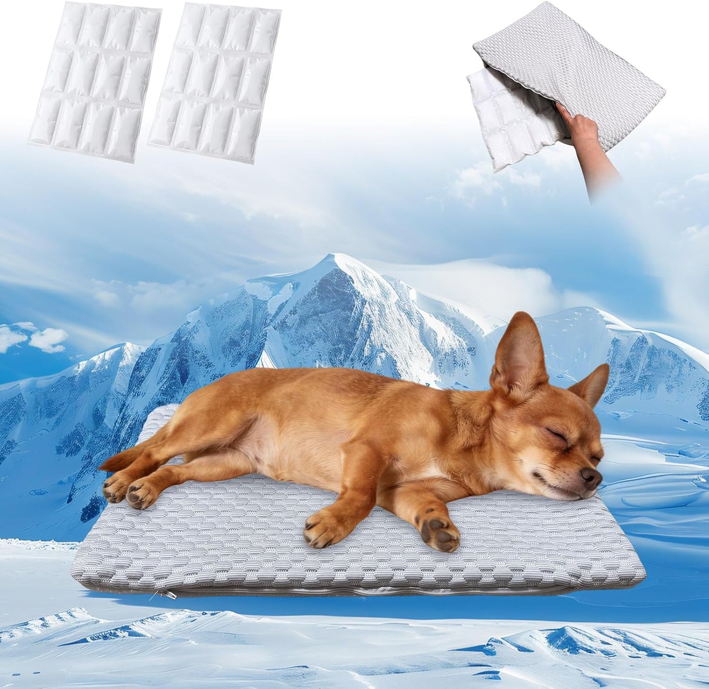 2-in-1 Self-Cooling Pet Mat for Cats & Small Dogs – Waterproof Cooling Pad