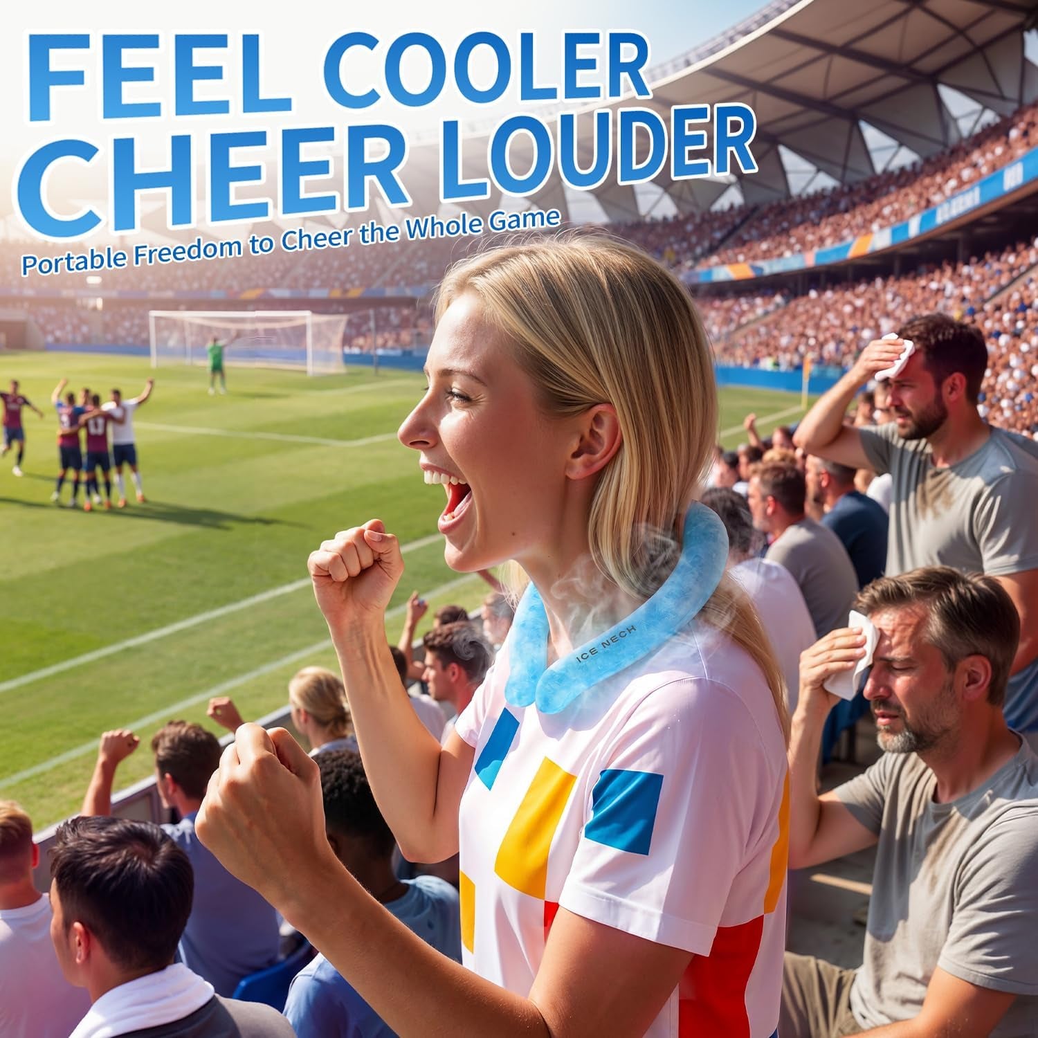 Cooling Neck Wrap – Reusable Wearable Ice Neck Cooling Tube with Quick-Freeze Gel
