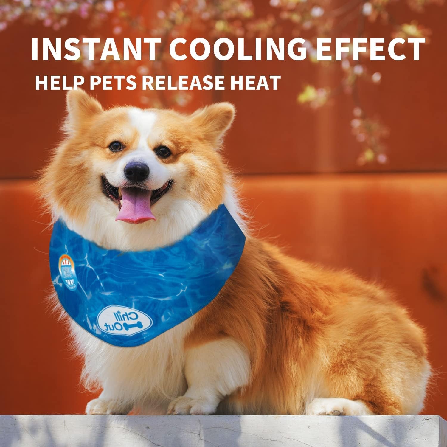 Dog Cooling Bandana – Reusable Cooling Neck Wrap