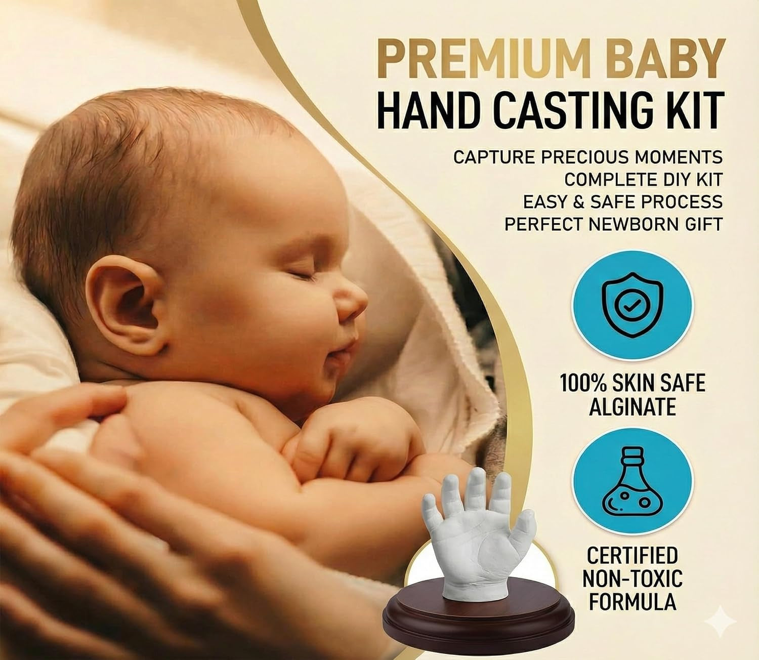 Hand Casting Kit for Couples & Families – DIY Keepsake Sculpture Kit