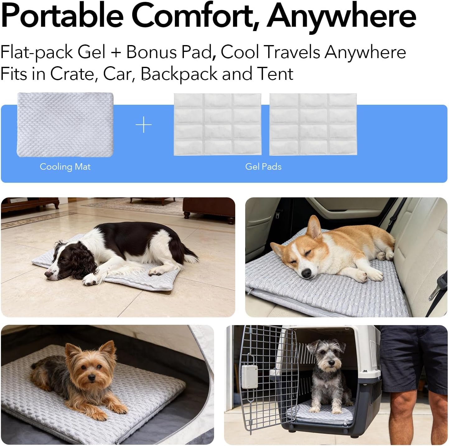 2-in-1 Self-Cooling Pet Mat for Cats & Small Dogs – Waterproof Cooling Pad